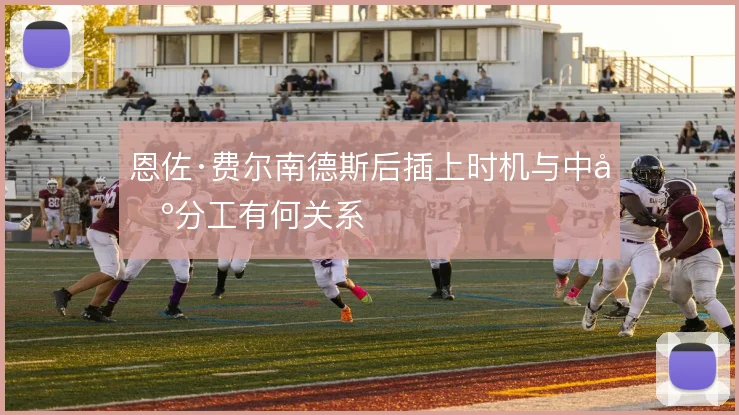恩佐·费尔南德斯后插上时机与中场分工有何关系
